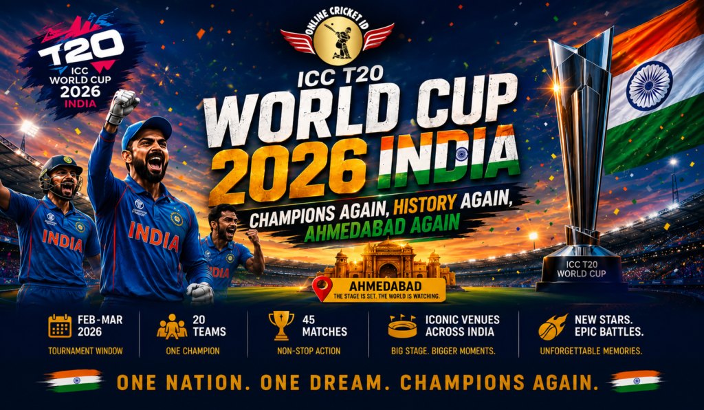 ICC T20 World Cup 2026 India — Champions Again, History Again, Ahmedabad Again