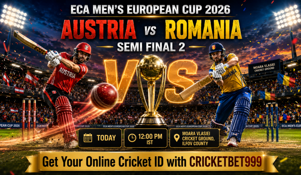 Austria vs Romania Semi Final 2 Preview – ECA Men’s European Cup 2026 | Get Your Online Cricket ID with CRICKETBET999