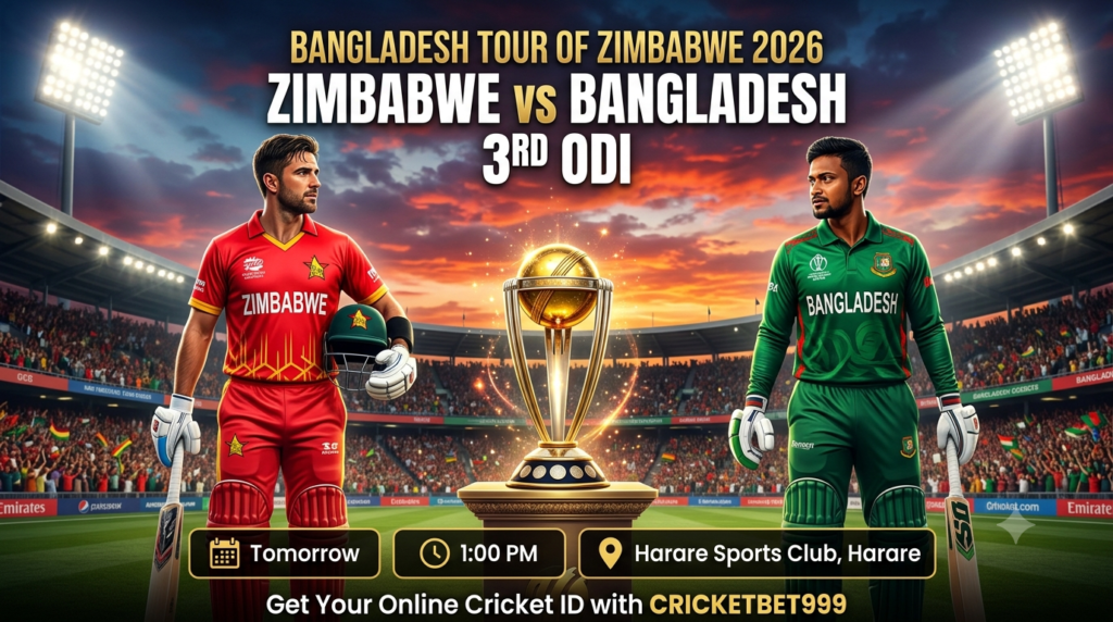 Zimbabwe vs Bangladesh 3rd ODI 2026: Match Preview, Key Players & How to Get an Online Cricket ID