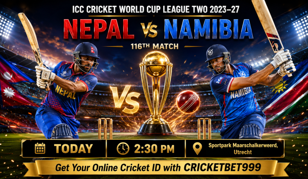 Nepal vs Namibia 116th Match Preview – ICC Cricket World Cup League Two (2023-27) | Get Your Online Cricket ID with CRICKETBET999