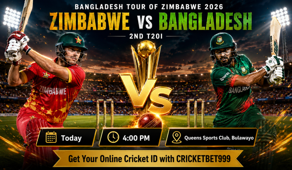 Zimbabwe vs Bangladesh 2nd T20I 2026: Match Preview & Get Your Online Cricket ID with CRICKETBET999